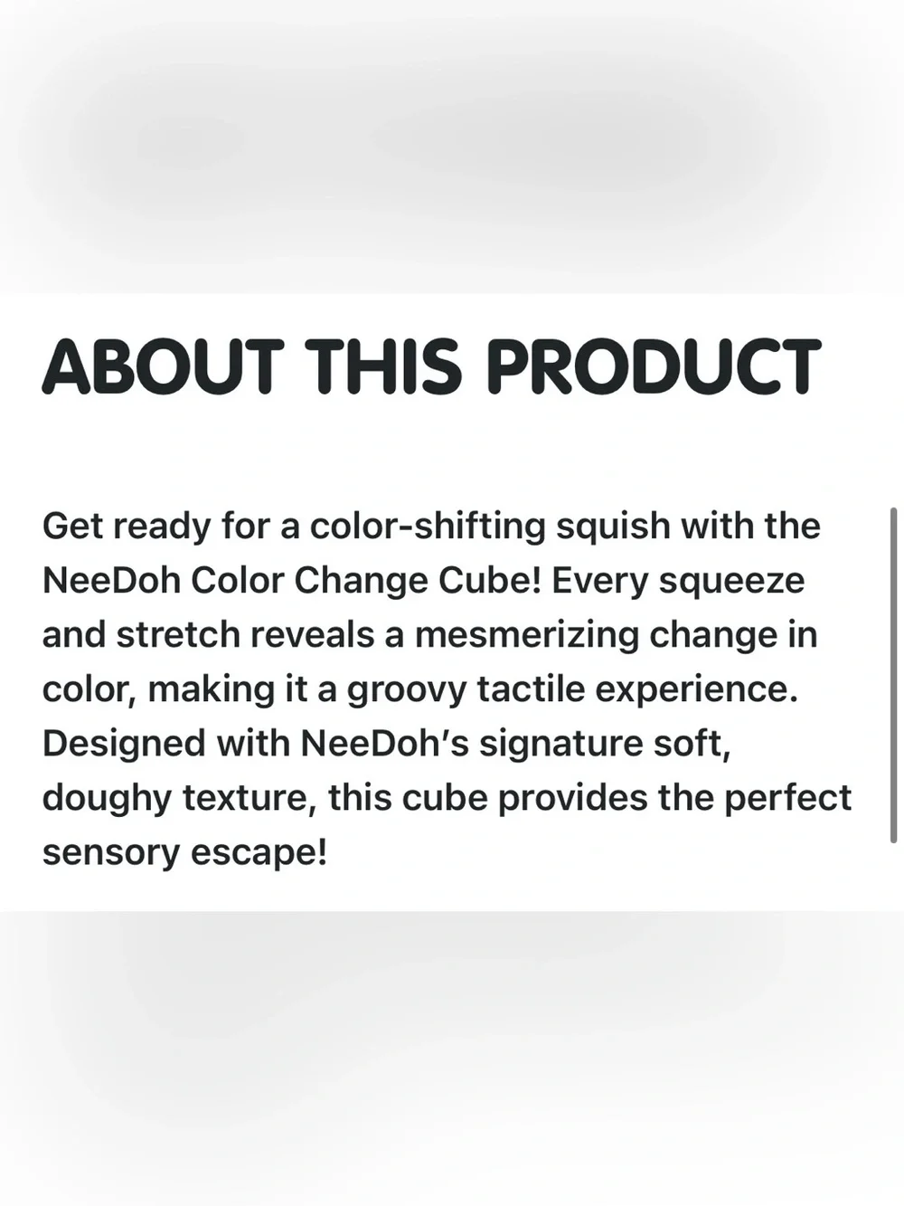 SCHYLLING NEEDOH COLOR CHANGE CUBE BRIGHT BLUE SQUEEZE TOY TRENDING!! NIB